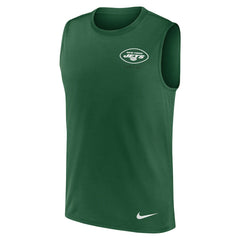 New York Jets Large Logo Lightweight Dri-FIT Muscle Tank Top Green