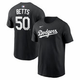 Mookie Betts Los Angeles Dodgers Nike Name & Number T-Shirt - Black T-shirts
