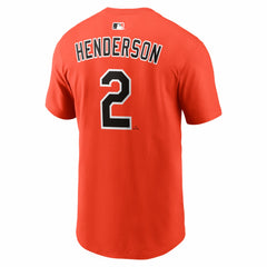 Gunnar Henderson Baltimore Orioles Nike Name & Number T-Shirt - Orange T-shirts