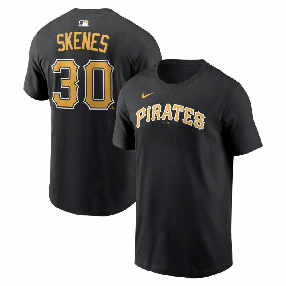 Paul Skenes Pittsburgh Pirates Nike Home Name & Number T-Shirt - Black T-shirts