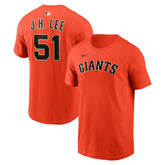 Jung Hoo Lee San Francisco Giants Nike Name & Number T-Shirt - Orange T-shirts