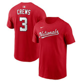 Dylan Crews Washington Nationals Nike Home Name & Number T-Shirt - Red T-shirts
