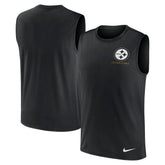Pittsburgh Steelers Large Logo Lightweight Dri-FIT Muscle Tank Top Black