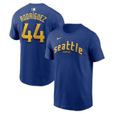 Julio Rodríguez Seattle Mariners Nike City Connect Name & Number T-Shirt - Royal T-shirts