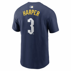 Bryce Harper Philadelphia Phillies Nike City Connect Name & Number T-Shirt - Navy T-shirts