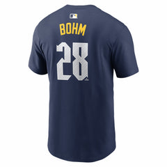 Alec Bohm Philadelphia Phillies Nike City Connect Name & Number T-Shirt - Navy T-shirts