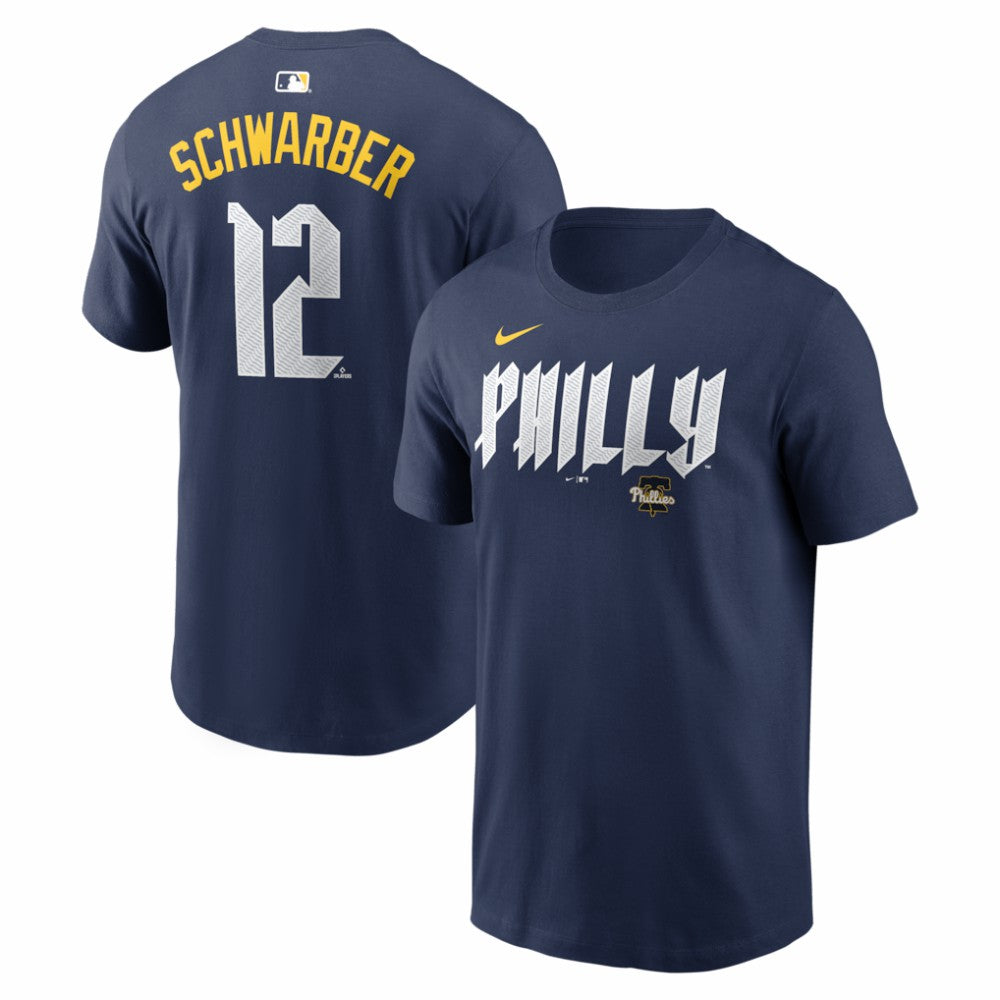 Kyle Schwarber Philadelphia Phillies Nike City Connect Name & Number T-Shirt - Navy T-shirts