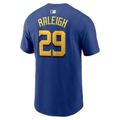 Cal Raleigh Seattle Mariners Nike City Connect Name & Number T-Shirt - Royal T-shirts