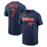 Craig Biggio Houston Astros Nike Cooperstown Collection Name & Number T-Shirt - Navy T-shirts