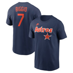 Craig Biggio Houston Astros Nike Cooperstown Collection Name & Number T-Shirt - Navy T-shirts