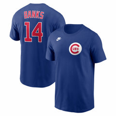 Ernie Banks Chicago Cubs Nike Cooperstown Collection Name & Number T-Shirt - Rush Blue T-shirts