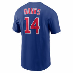 Ernie Banks Chicago Cubs Nike Cooperstown Collection Name & Number T-Shirt - Rush Blue T-shirts