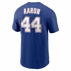 Hank Aaron Atlanta Braves Nike Cooperstown Collection Name & Number T-Shirt - Royal T-shirts