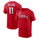 Jimmy Rollins Philadelphia Phillies Nike Cooperstown Collection Name & Number T-Shirt - Red T-shirts