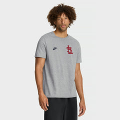 St. Louis Cardinals Nike Cooperstown 2-Hit T-Shirt - Heather Gray T-shirts