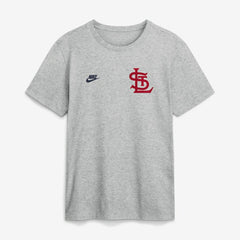 St. Louis Cardinals Nike Cooperstown 2-Hit T-Shirt - Heather Gray T-shirts