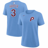 Bryce Harper Philadelphia Phillies Nike Women's Name & Number T-Shirt - Light Blue T-shirts