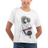 Los Angeles Lakers G-III 4Her by Carl Banks Women's Play the Ball Cropped T-Shirt White