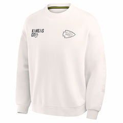 Kansas City Chiefs Oversized Type Play Multi Sweatshirt Cream