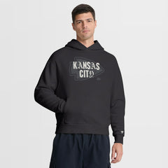 Kansas City Chiefs Oversized Type Play Location Hoodie Black