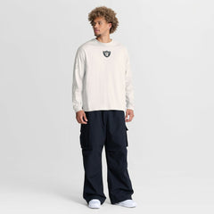 Las Vegas Raiders Oversized Type Play Long Sleeve T-Shirt Gray