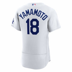 MLB Yoshinobu Yamamoto Los Angeles Dodgers Nike Home Authentic Jersey - White