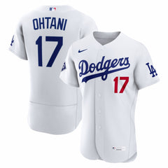 MLB Shohei Ohtani Los Angeles Dodgers Nike Home Authentic Sponsor Patch Jersey - White