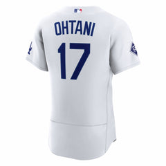 MLB Shohei Ohtani Los Angeles Dodgers Nike Home Authentic Sponsor Patch Jersey - White