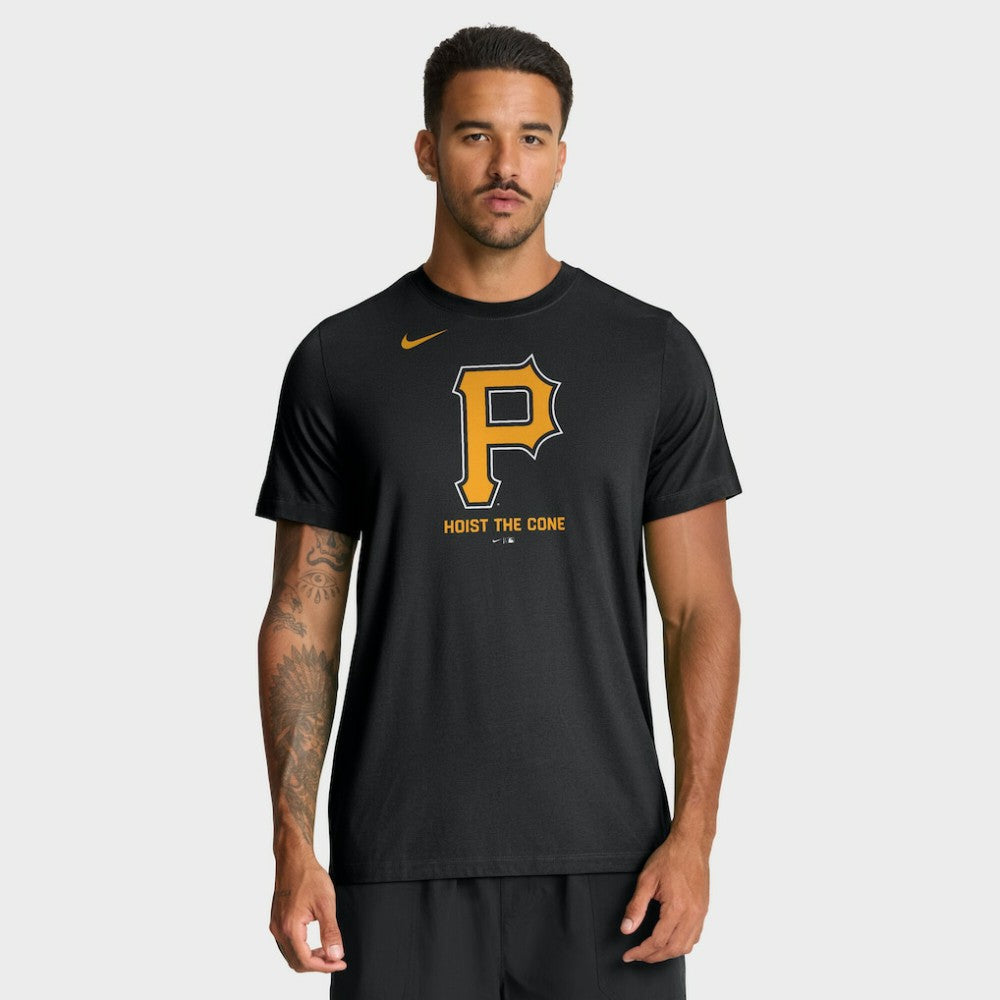 Pittsburgh Pirates Nike Tri-Blend Logo T-Shirt - Black T-shirts