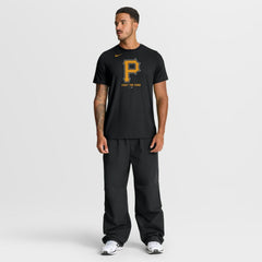 Pittsburgh Pirates Nike Tri-Blend Logo T-Shirt - Black T-shirts
