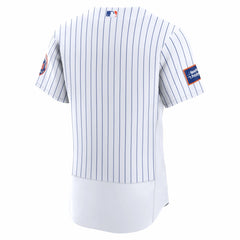 MLB New York Mets Nike Home Sponsor Patch Authentic Jersey - White