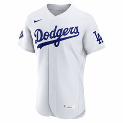 MLB Los Angeles Dodgers Nike Home Sponsor Patch Authentic Jersey - White
