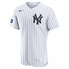 MLB New York Yankees Nike Home Sponsor Patch Authentic Jersey - White
