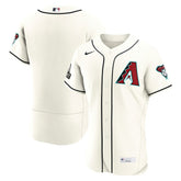 MLB Arizona Diamondbacks Nike Home Sponsor Patch Authentic Jersey - Cream