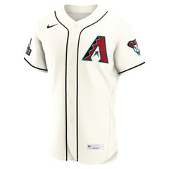 MLB Arizona Diamondbacks Nike Home Sponsor Patch Authentic Jersey - Cream