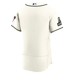 MLB Arizona Diamondbacks Nike Home Sponsor Patch Authentic Jersey - Cream