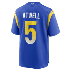 NFL Tutu Atwell Los Angeles Rams Home Game Jersey - Royal