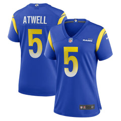 NFL Tutu Atwell Los Angeles Rams Women's Home Game Jersey - Royal