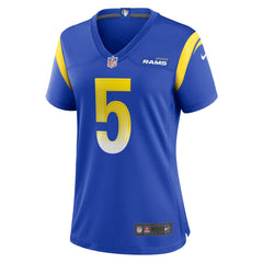 NFL Tutu Atwell Los Angeles Rams Women's Home Game Jersey - Royal