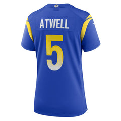 NFL Tutu Atwell Los Angeles Rams Women's Home Game Jersey - Royal