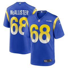 NFL Mike McAllister Los Angeles Rams Home Game Jersey - Royal
