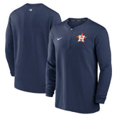 Houston Astros Nike Authentic Collection Game Time Performance Quarter-Zip Top - Navy Tops