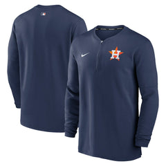 Houston Astros Nike Authentic Collection Game Time Performance Quarter-Zip Top - Navy Tops