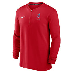 Los Angeles Angels Nike Authentic Collection Game Time Performance Quarter-Zip Top - Red Tops