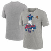 Malik Nabers New York Giants Player Graphic T-Shirt Heather Gray