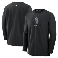 Chicago White Sox Nike Authentic Collection Player Dri-FIT Lightweight Pullover - Black Pullover