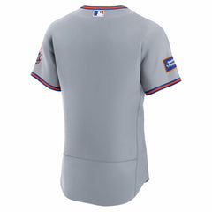 MLB New York Mets Nike Road Sponsor Patch Authentic Jersey - Gray