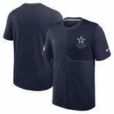 Dallas Cowboys Sideline UV Dri-FIT Coach Shirt Navy