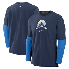 Minnesota Twins Nike Authentic Collection Player Dri-FIT Lightweight Pullover - Navy Pullover