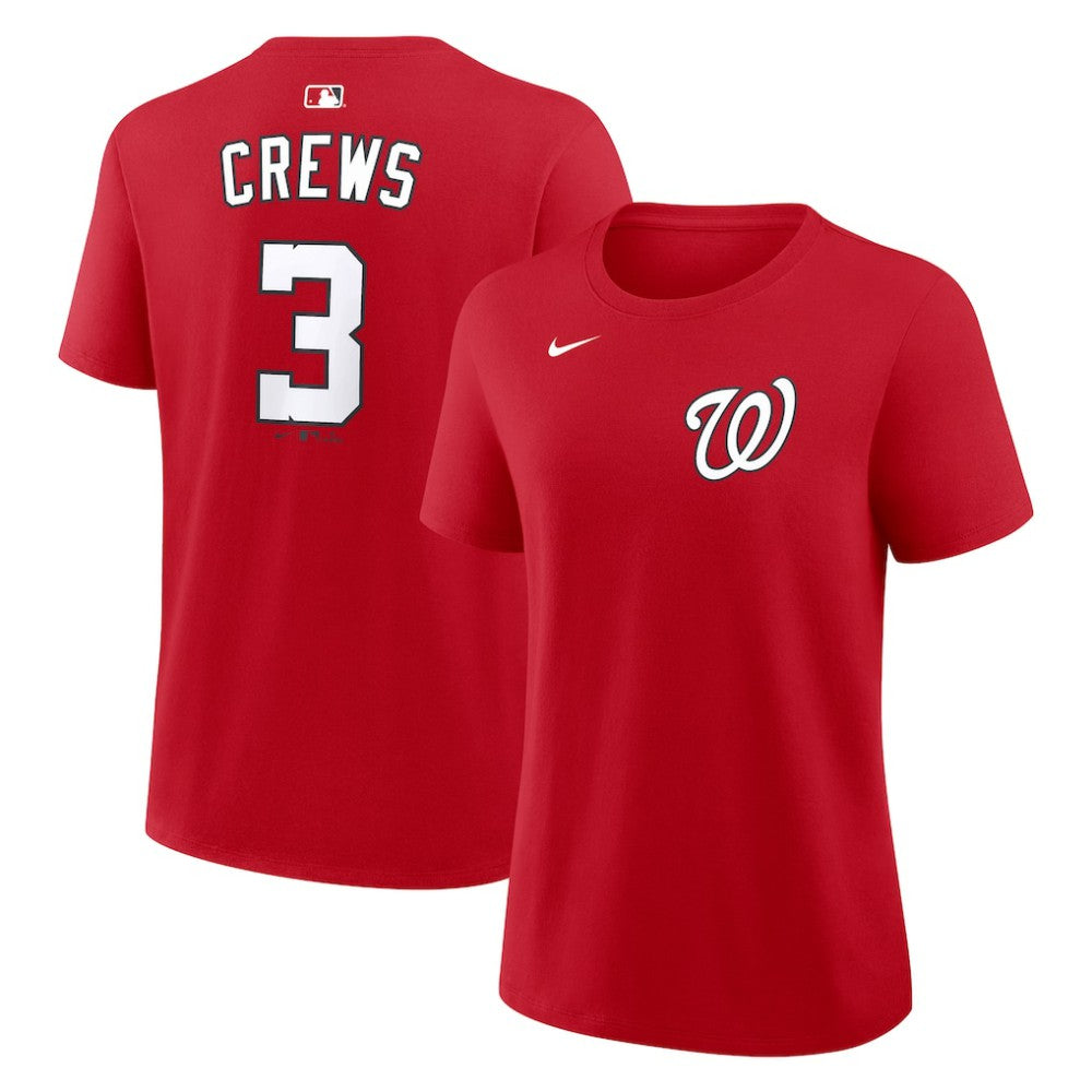 Dylan Crews Washington Nationals Nike Women's Name & Number T-Shirt - Red T-shirts